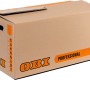 OBI Umzugskarton Professional, 80 l, mit Tragegriffen und Beschriftungsfeldern.