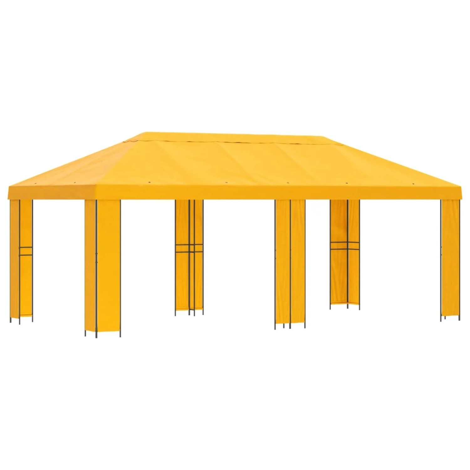 vidaXL Garten Pavillon 6 x 3 m Gelb Polyester und Stahl 190 3376014