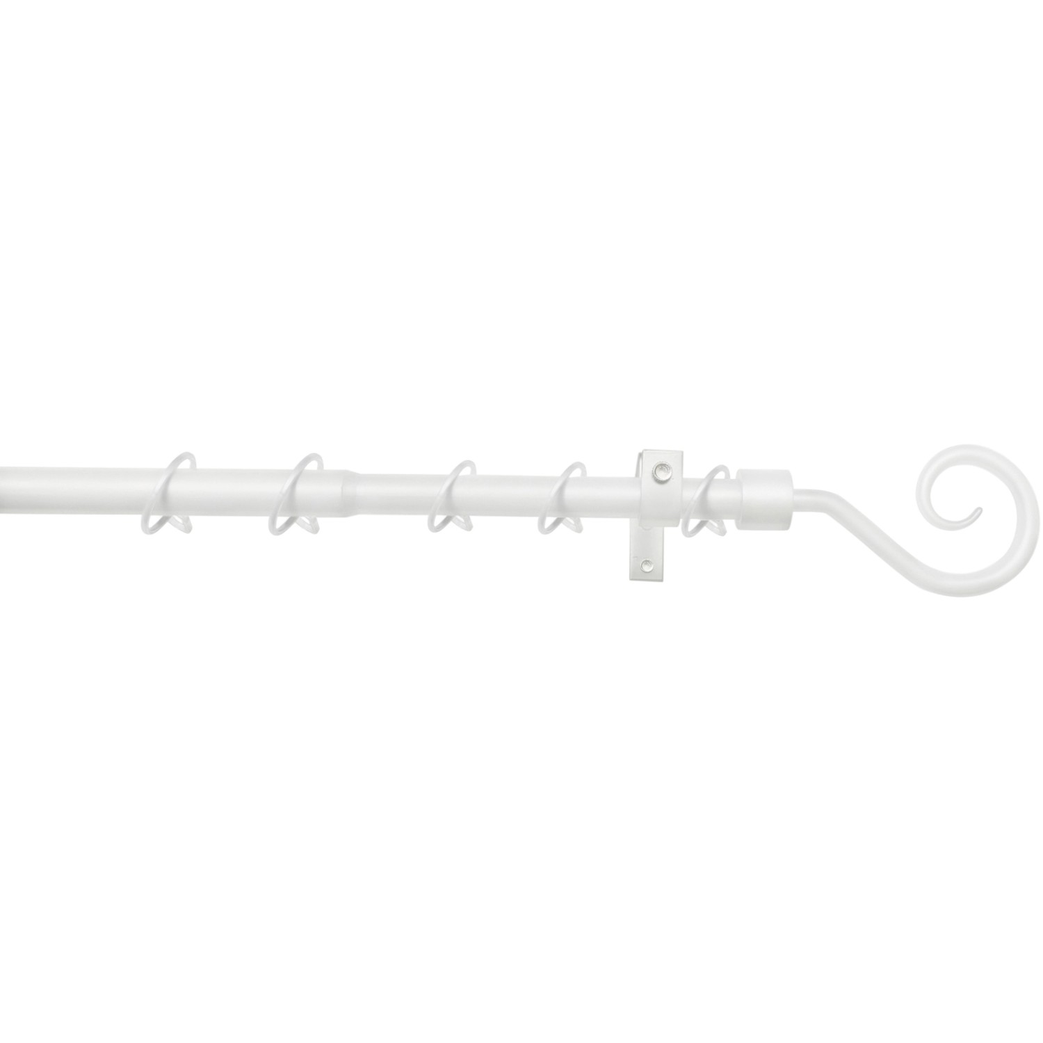 Gardinia Gardinenstangen Komplett-Set Hook ausziehbar Ø 16 mm Weiß