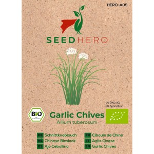 BIO Schnittknoblauch Samen von Seedhero: Saatgut für ca. 100 Pflanzen.