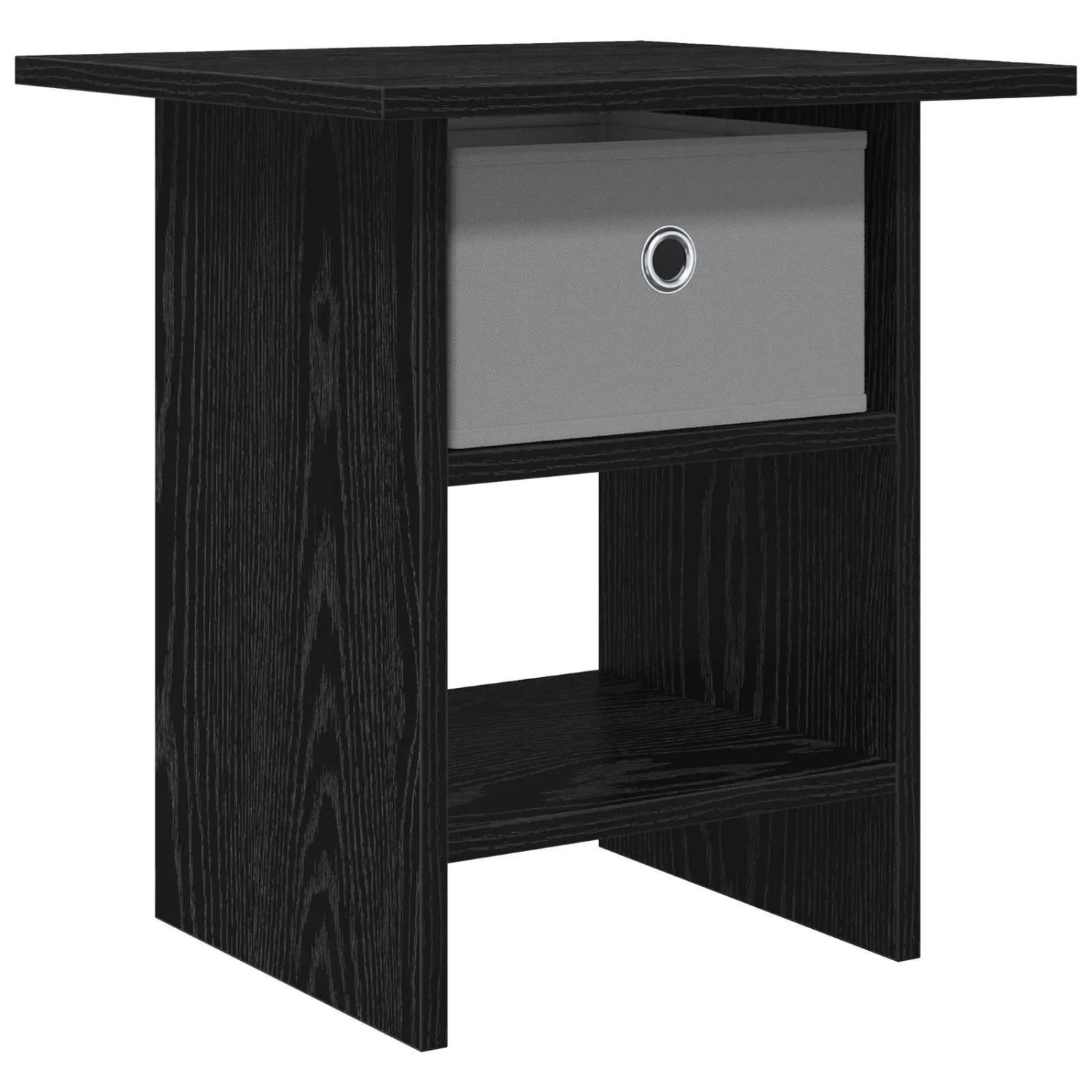 vidaXL Nachttisch Schwarz Eichen-Optik 41 x 40 x 45 cm Holzwerkstoff 8000438