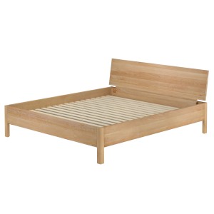 Metallfreies Doppelbett aus Buchenholz 180x200 cm mit Rollrost.