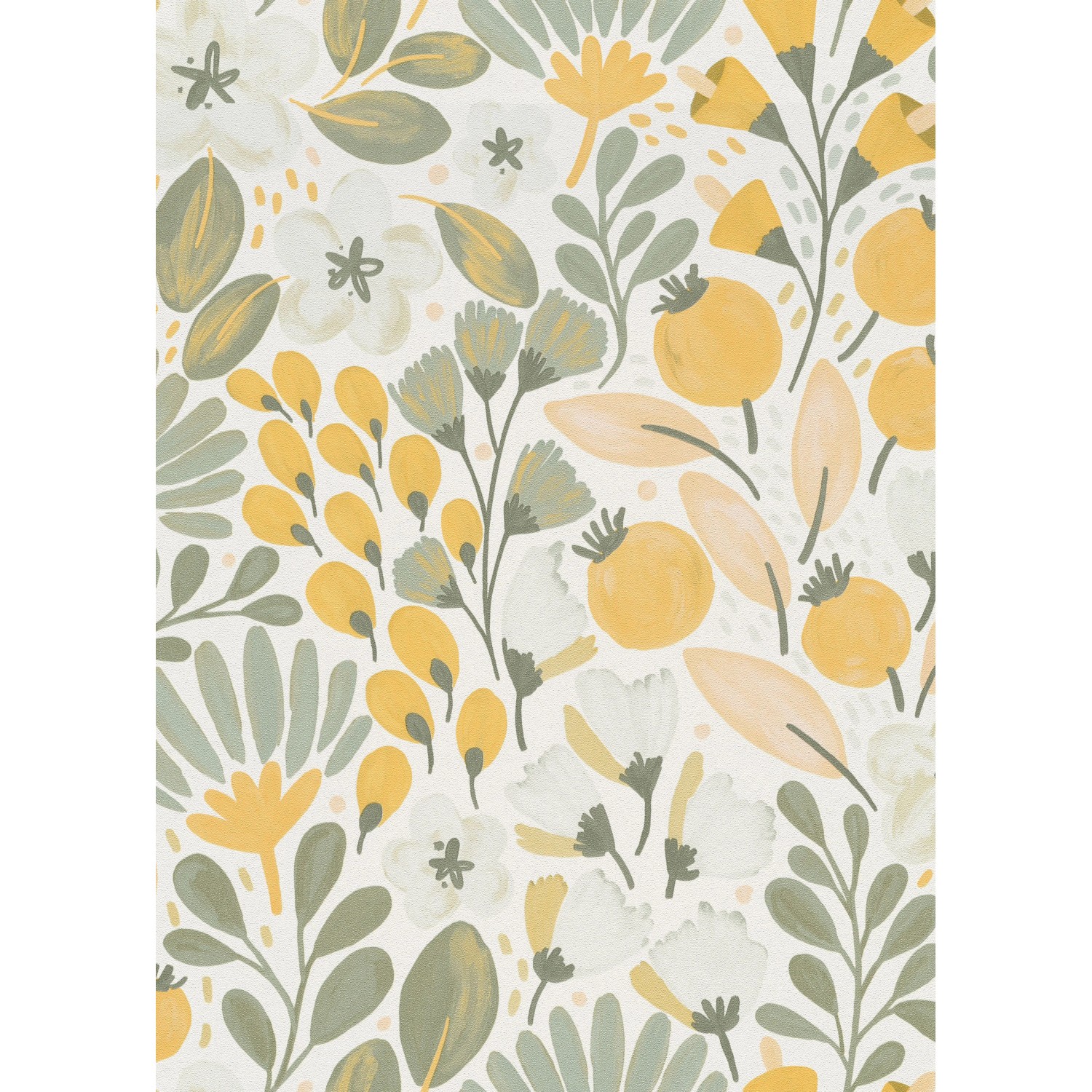 Erismann Vliestapete La Terrasse Jardin Poetique 10, 05 M X 0, 53 M Beige-Grün