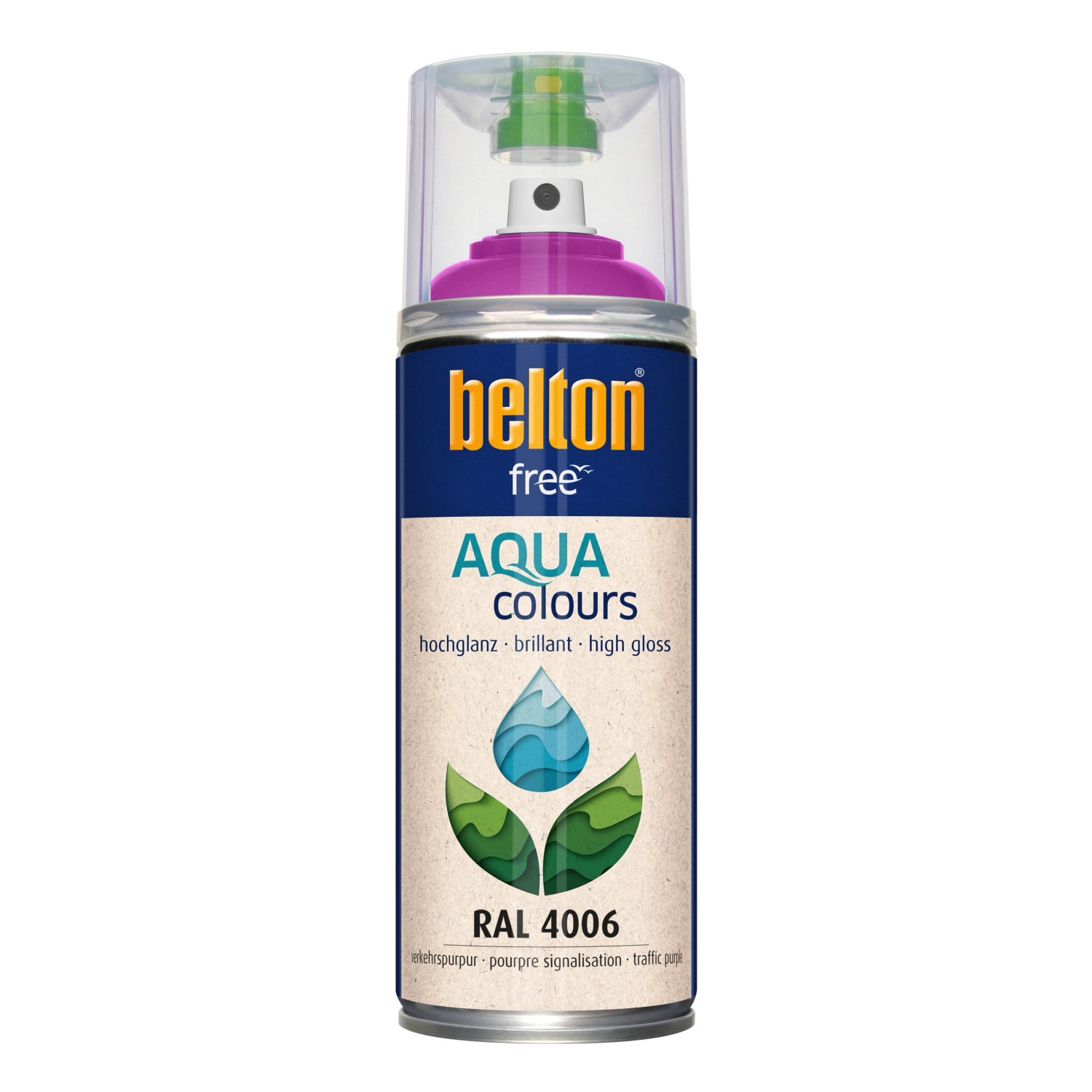 Belton Free AQUAcolours Buntlack RAL 4006 Verkehrspurpur hochglänzend 400 ml