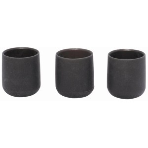 Sieger Fußkappen-Set, 3 graue Schutzkappen Ø 25 mm für Gartenmöbel.