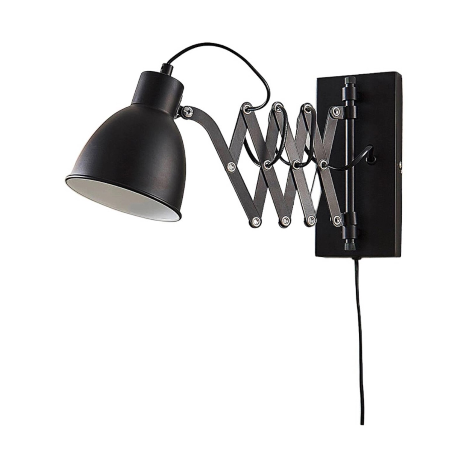 Lindby Wandleuchte Wandlampe Innen Merle 9621726 Modern in Schwarz aus Meta günstig online kaufen