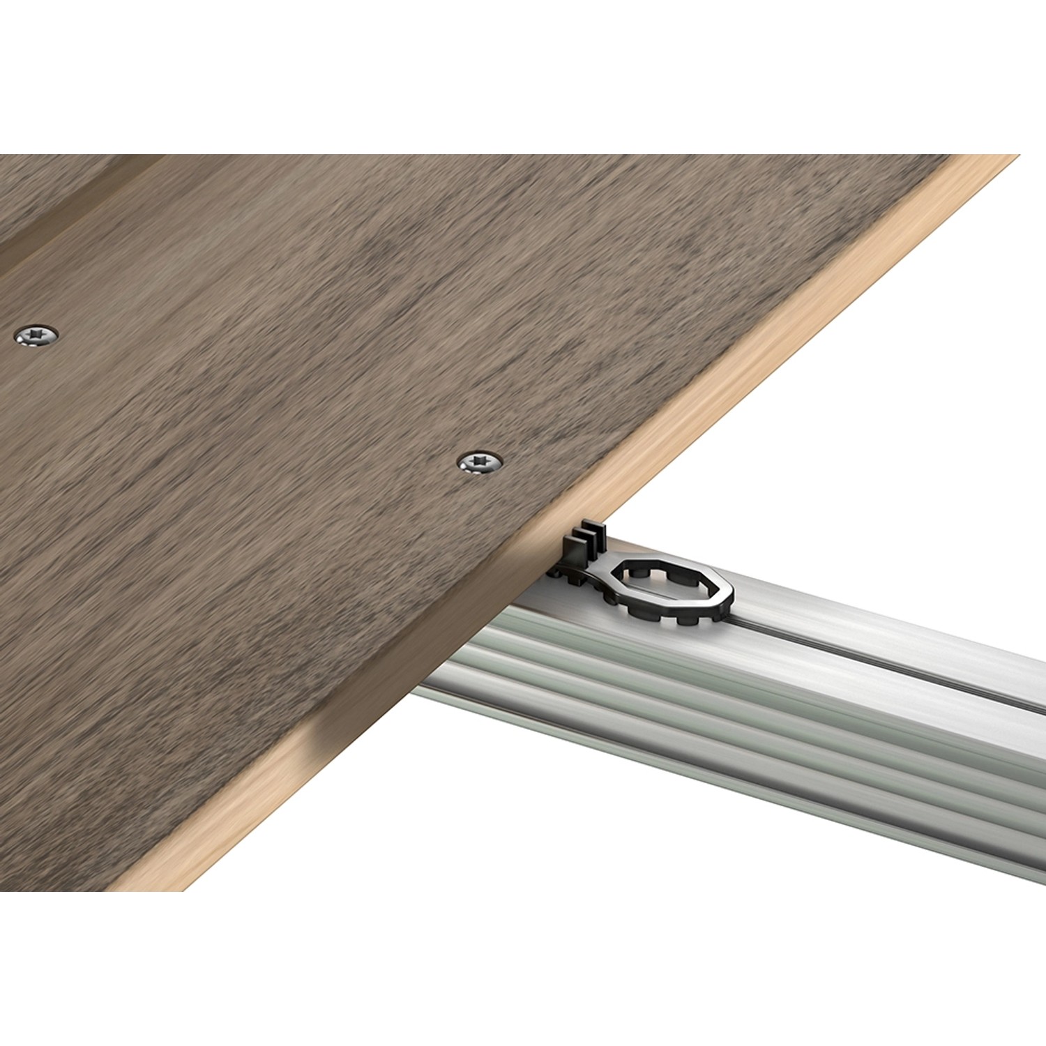 GS Terrassen Abstandshalter (4 mm) zwischen Holzdielen für gleichmäßigen Fugenabstand.