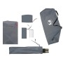 Verpacktes vidaXL Strandzelt in Grau, inklusive Heringe und Tragetasche. Camping & Zubehör.