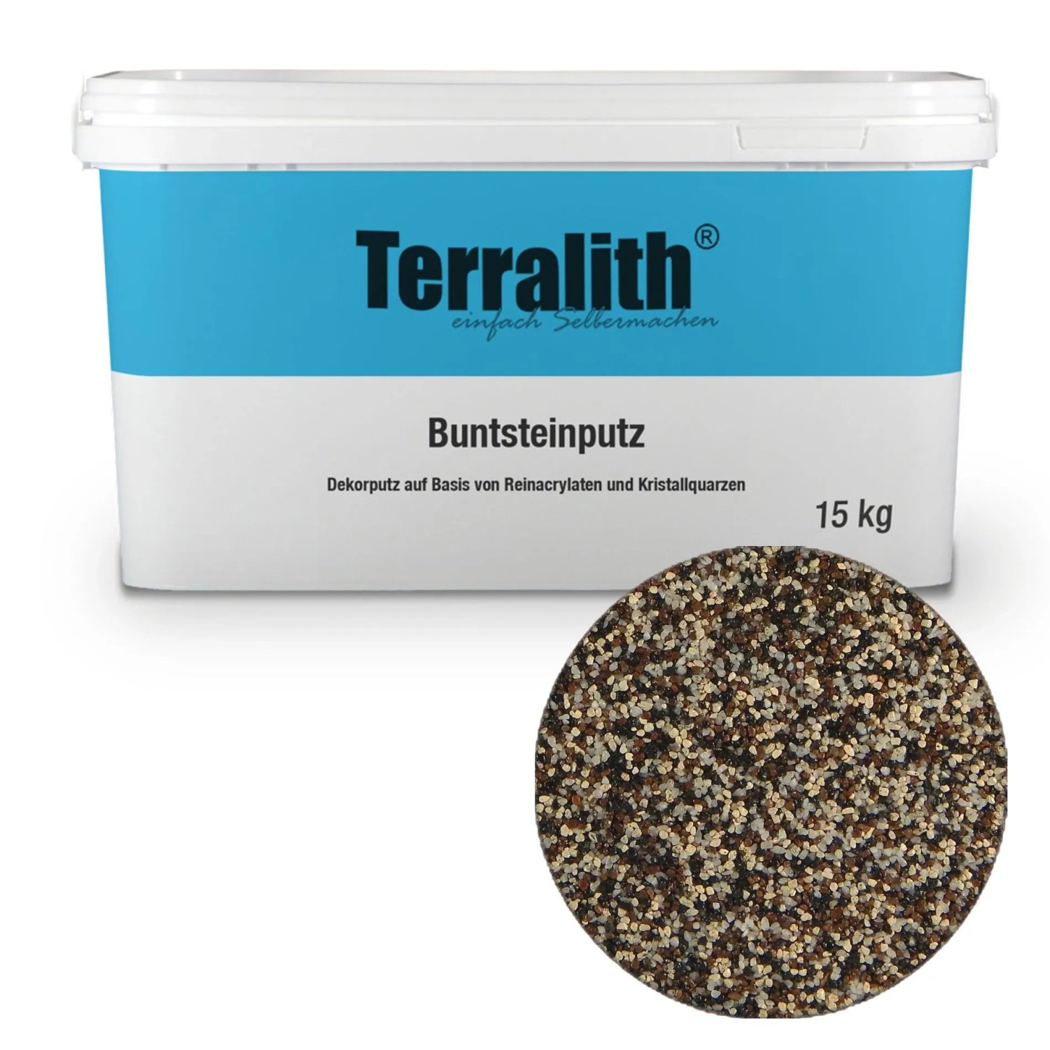Terralith Buntsteinputz Mosaikputz 2mm -15 kg- BSP73 Weiss Beige Braun Schwarz