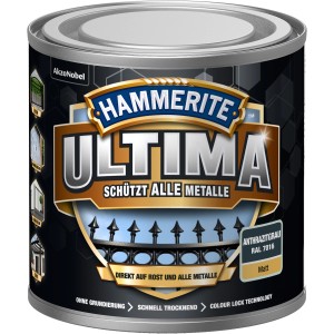 Hammerite Ultima Metallschutzlack, mattes Anthrazitgrau, 250ml Dose. Rostschutz, Grundierung und Lack in einem.