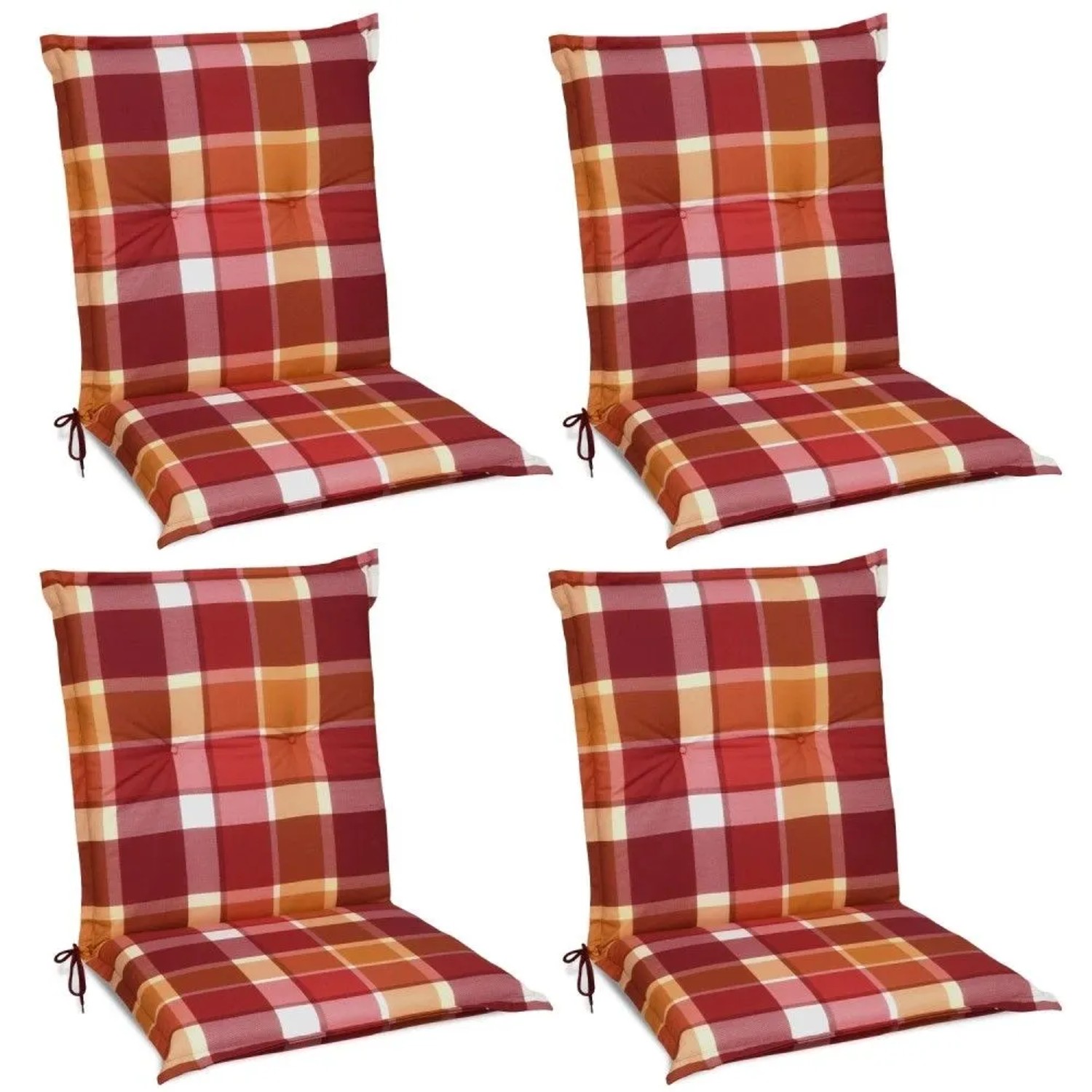 Beautissu Sunny RO Niederlehner 100x50x6cm Rot Kariert 4tlg