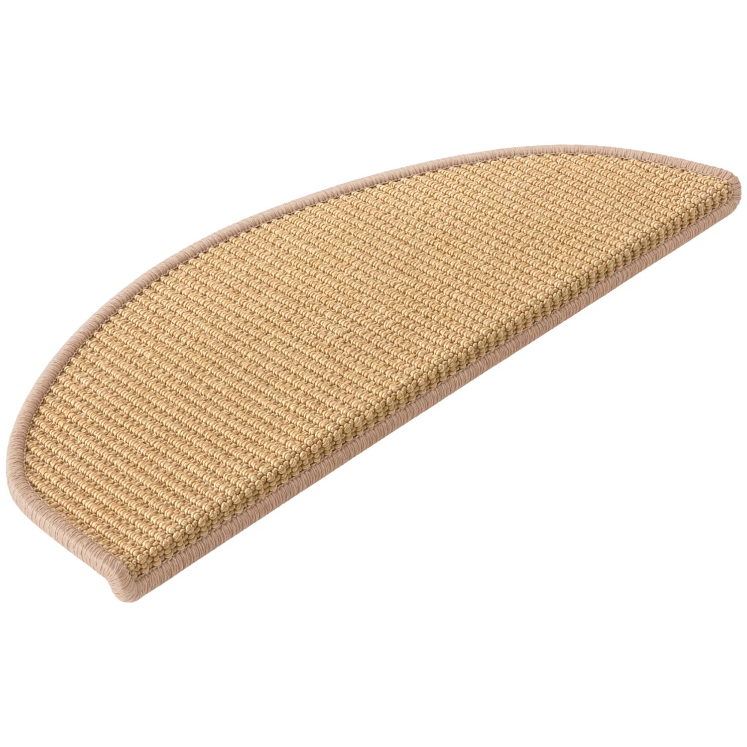 Floordirekt Sisal Stufenmatte Pearl Halbrund Rutschfest Schalldämmend Treppenmatte 1 Stück