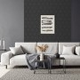 ML-Design Akustikpaneel Hexagon 2er Set Schwarz an Wand im Wohnraum.