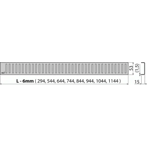 Alcadrain Duschrost PURE für Duschrinnen, Edelstahl matt 750 mm