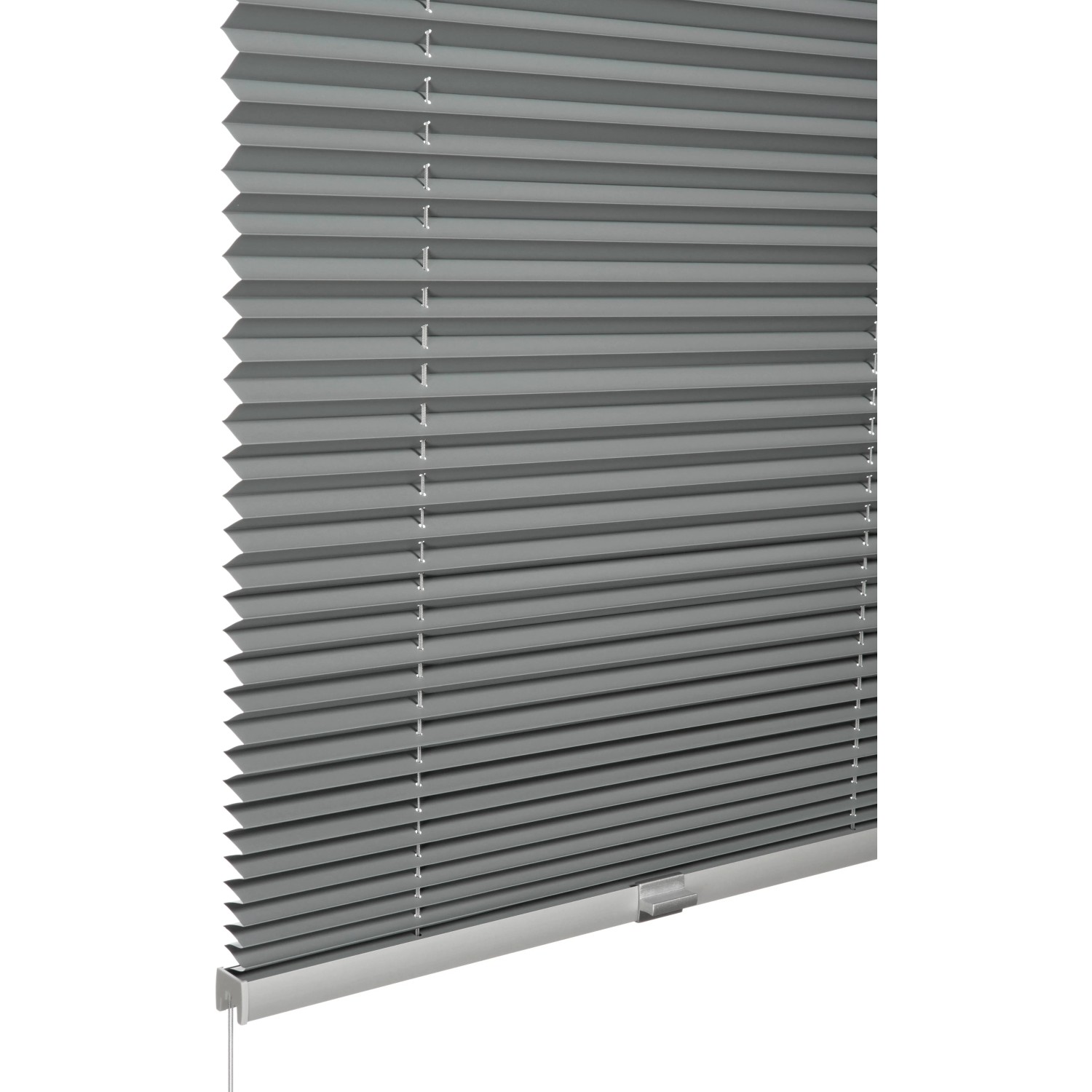 Graues Schöner Wohnen Thermo-Plissee Ella, 40x130cm, für Fenster, Verdunkelung und Sonnenschutz.