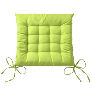 Beautissu Lea Stuhlkissen, 4er Set, 40x40cm, Apfelgrün, mit Bindebändern.