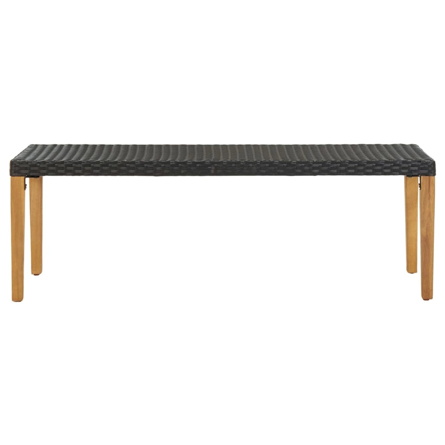 Gartenbank 80 Cm Poly Rattan Schwarz günstig online kaufen