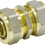 Messing Schraubfitting Kupplung, 16 x 16 mm, für Heizungs- und Trinkwasserinstallation.