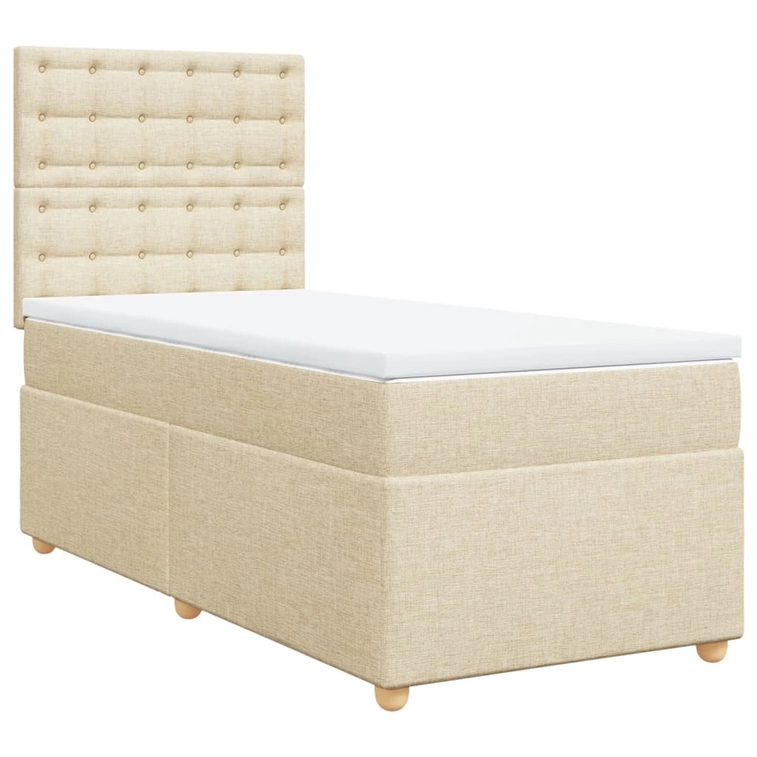 vidaXL Boxspringbett mit Matratze Creme 80x200 cm Stoff2105634 günstig online kaufen