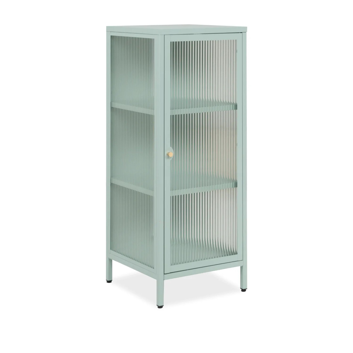 Furn.Design Vitrine Metall Mintgrün 40 x 102 cm 1-türig 3 Fächer Maram_8