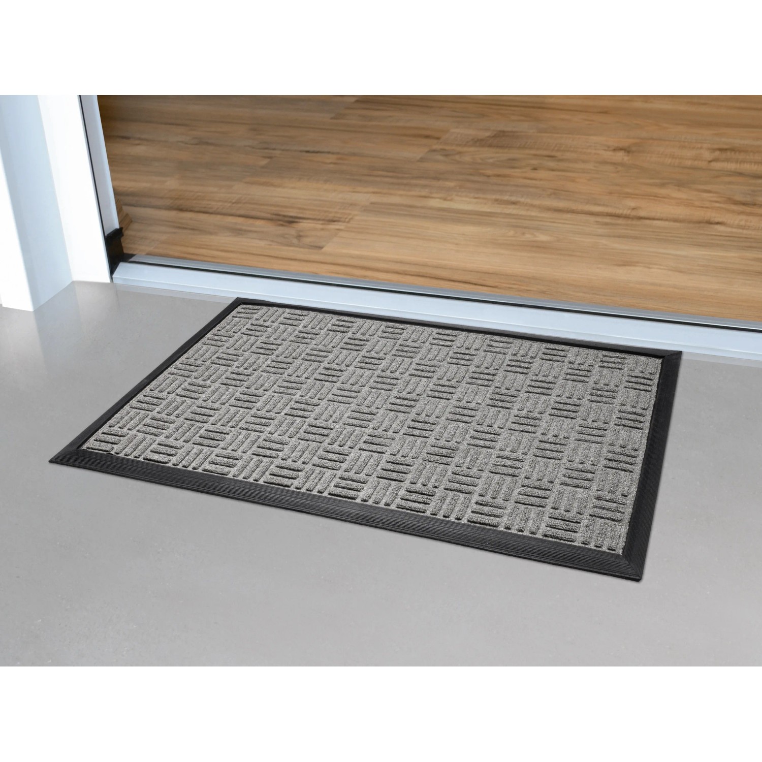 Braune Fußmatte Textur 40x60 cm mit rutschfestem Rücken für den Innenbereich.