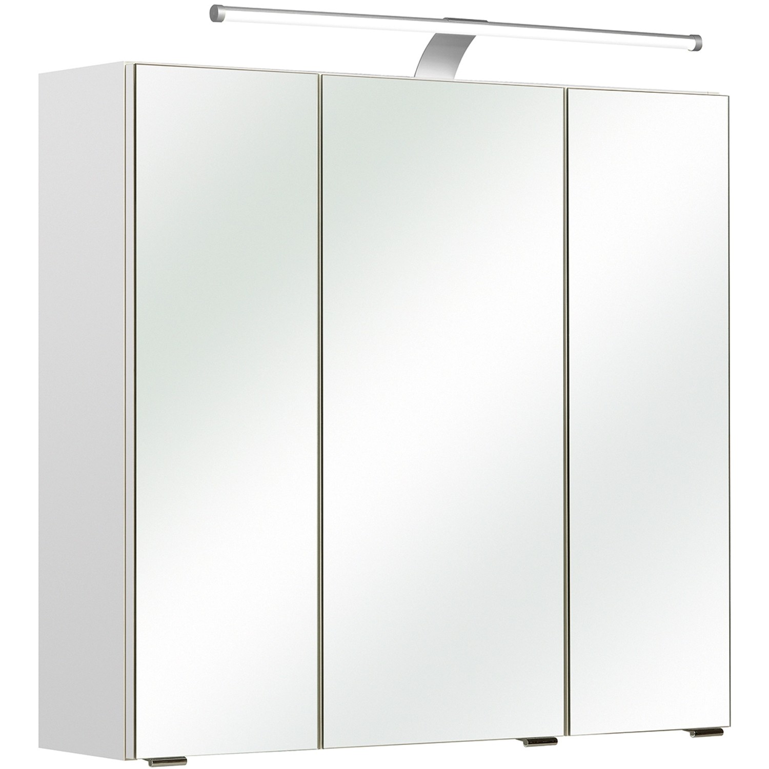 Pelipal Spiegelschrank Einzelartikel Weiß Glänzend 75 cm mit Softclose Türen