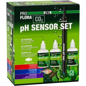 JBL Aquarium pH-Sensor-Set Proflora für CO²-Düngeanlage, bestehend aus pH-Elektrode und Kalibrierlösungen.