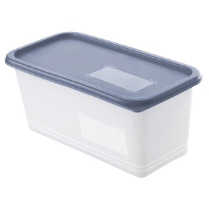 Rotho Gefrierdose Domino, 1,5L, 3er-Set, horizontblau, mit Beschriftungsfeld für Vorratsbehälter.