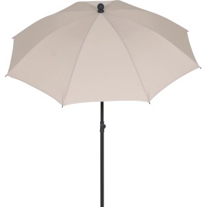 Siena Garden Marktschirm City, Ø 180 cm, Natur. Runder Sonnenschirm mit Schieber und Neigungsfunktion.