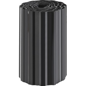 Anthrazit Rasenkante auf Rolle, 9m x 20cm, zur Beetbegrenzung und Verhinderung von Wurzelausbreitung.