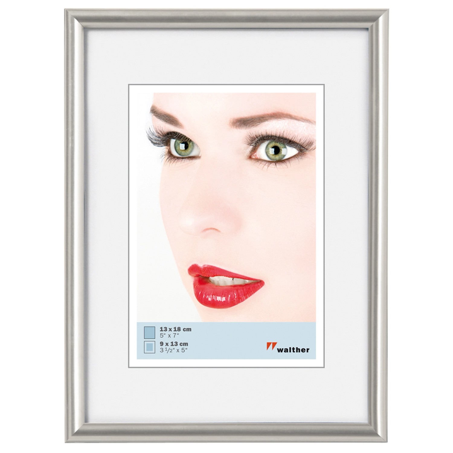 walther design Galeria Kunststoff Bilderrahmen  18x24 cm Silber günstig online kaufen