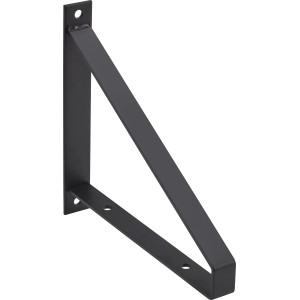 Metall-Konsole Bridge 2er-Set, matt schwarz, zur Wandmontage von Regalböden bis 20 cm Tiefe.