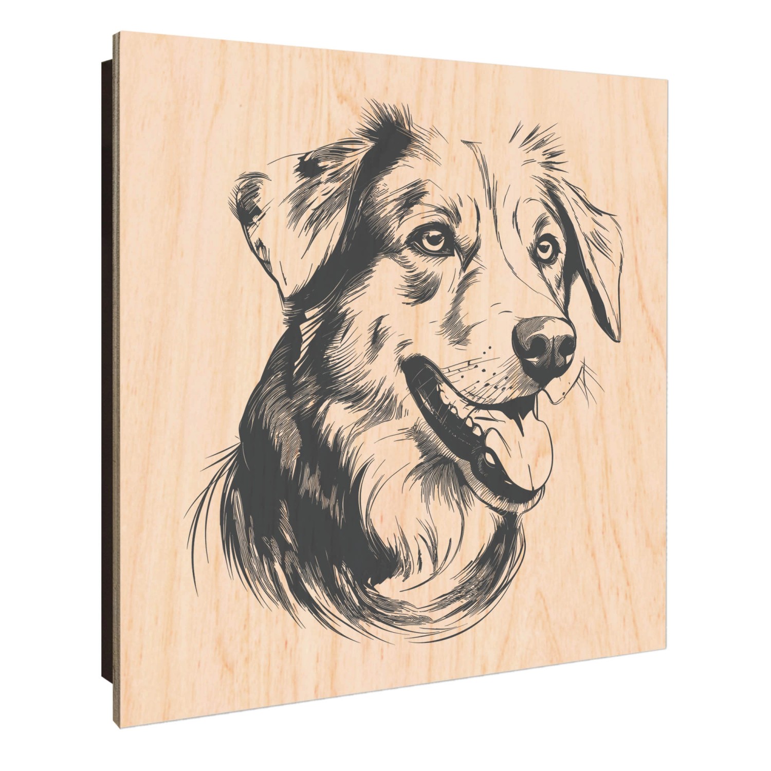 Banjado Schlüsselkasten Holz 30x30cm Schwarz Scharnier Rechts 50 Haken Desi günstig online kaufen