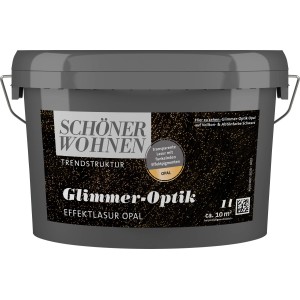 Eimer Schöner Wohnen Glimmer-Optik Effektlack Opal 1 l, Effektfarbe für Innen, mit Glimmerpigmenten.