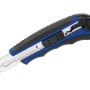 LUX Cuttermesser Comfort, 100 mm, mit blau-schwarzem Griff und Klingenarretierung.