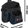 Bosch Professional Werkzeugtasche GWT 2, leer, mit Fächern und Tragegriff. Ideal für Werkzeugkoffer-Organisation.