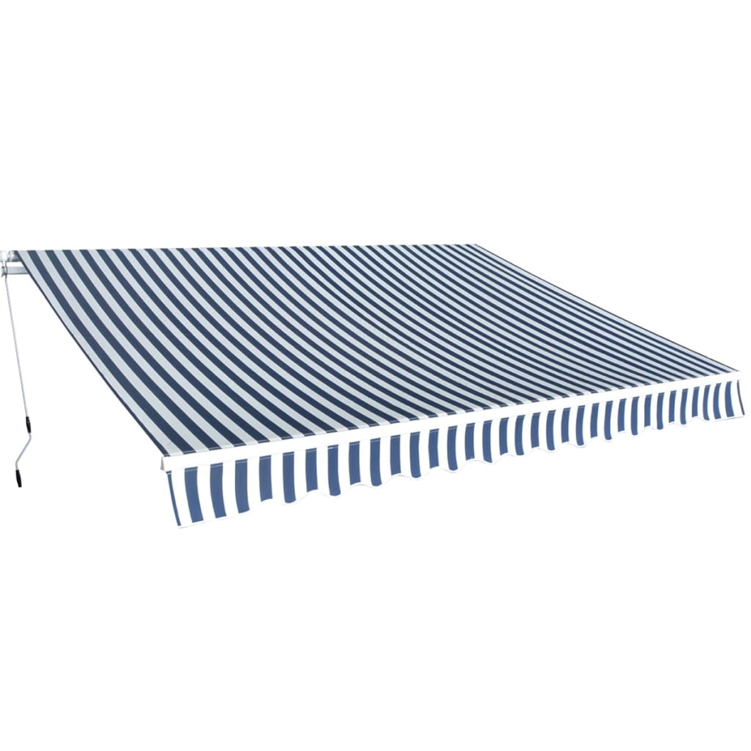 furnicato Gelenkarmmarkise 350 cm Blau/Weiß günstig online kaufen
