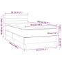 vidaXL Boxspringbett mit Matratze, schwarz, 80x200 cm, Stoffbezug. Bett mit Kopfteil, Matratze und Topper.