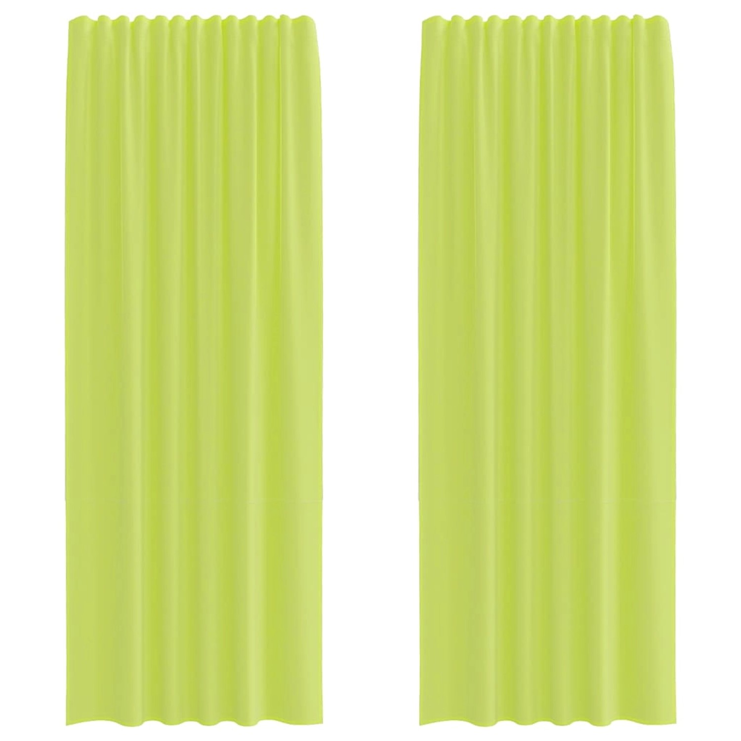 vidaXL Voile Vorhänge mit Stangentaschen 2 Stk Apfelgrün 4102165 günstig online kaufen