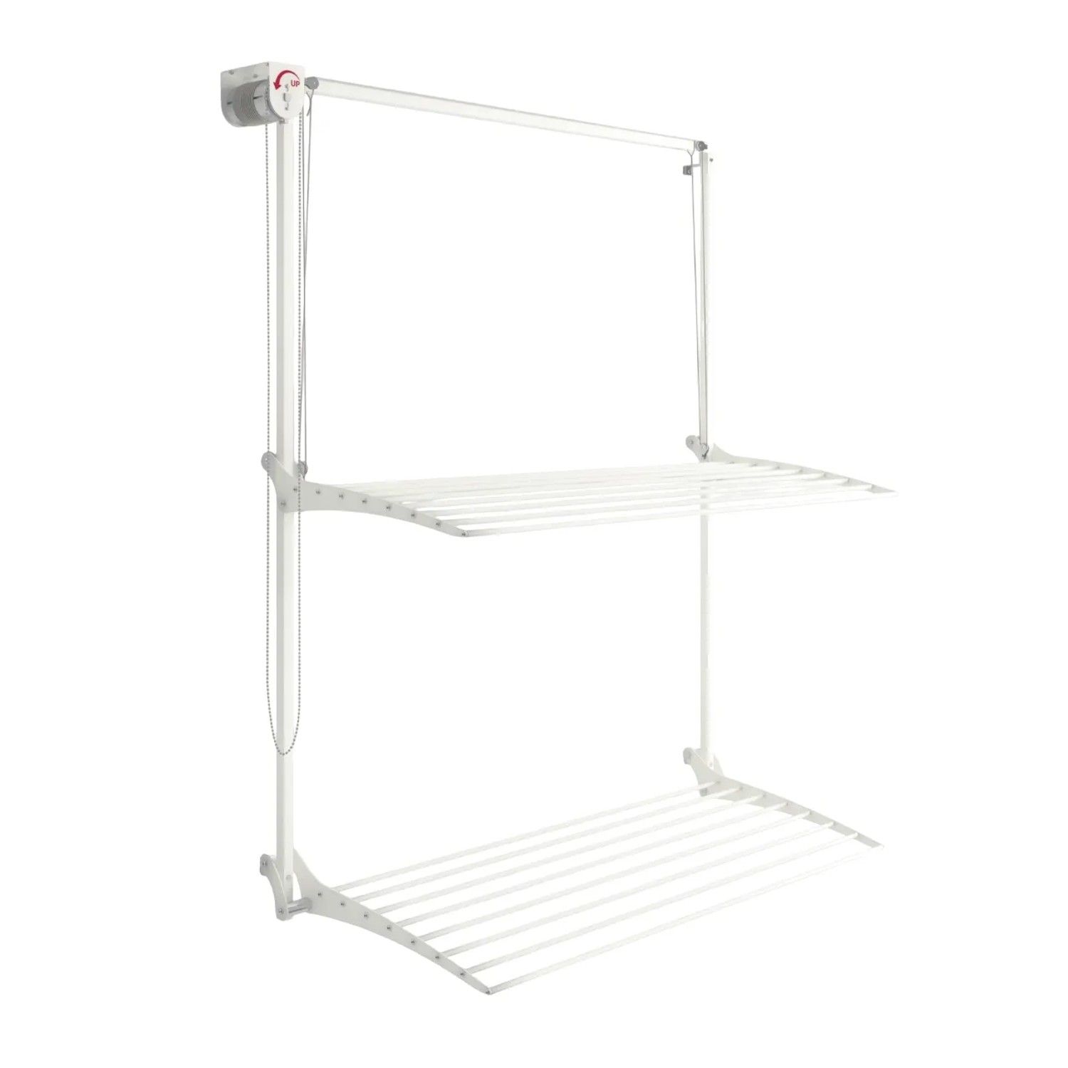 Foxydry Wand Wäscheständer Klappbar Weiß Trockenlänge 12,8 m Maß 88 cm