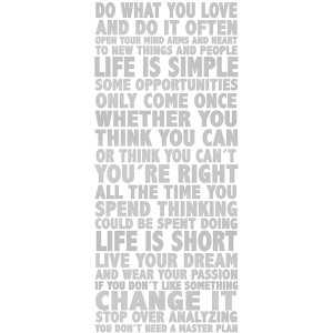 Bricoflor selbstklebende Tapete mit silbernen Sprüchen für Schlaf- und Jugendzimmer.