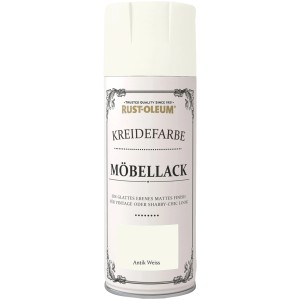 Rust-Oleum Kreidefarbe Möbellack Sprühfarbe Antikweiß, 400ml Dose.
