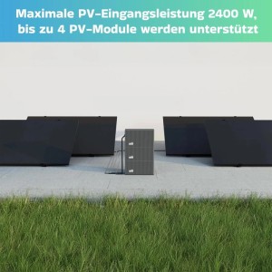 TSUN Balkonkraftwerk Speicher 6 kWh mit 2 Erweiterungsakkus und 4 Solarmodulen.