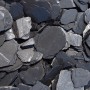 Schieferplättchen Graphit-Schwarz, 30-70 mm, 1000 kg Big-Bag, Zierkies für Gartenwege und -beete.