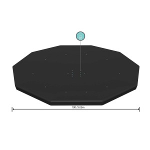 Bestway Flowclear Poolabdeckung PVC Schwarz Ø 305 cm