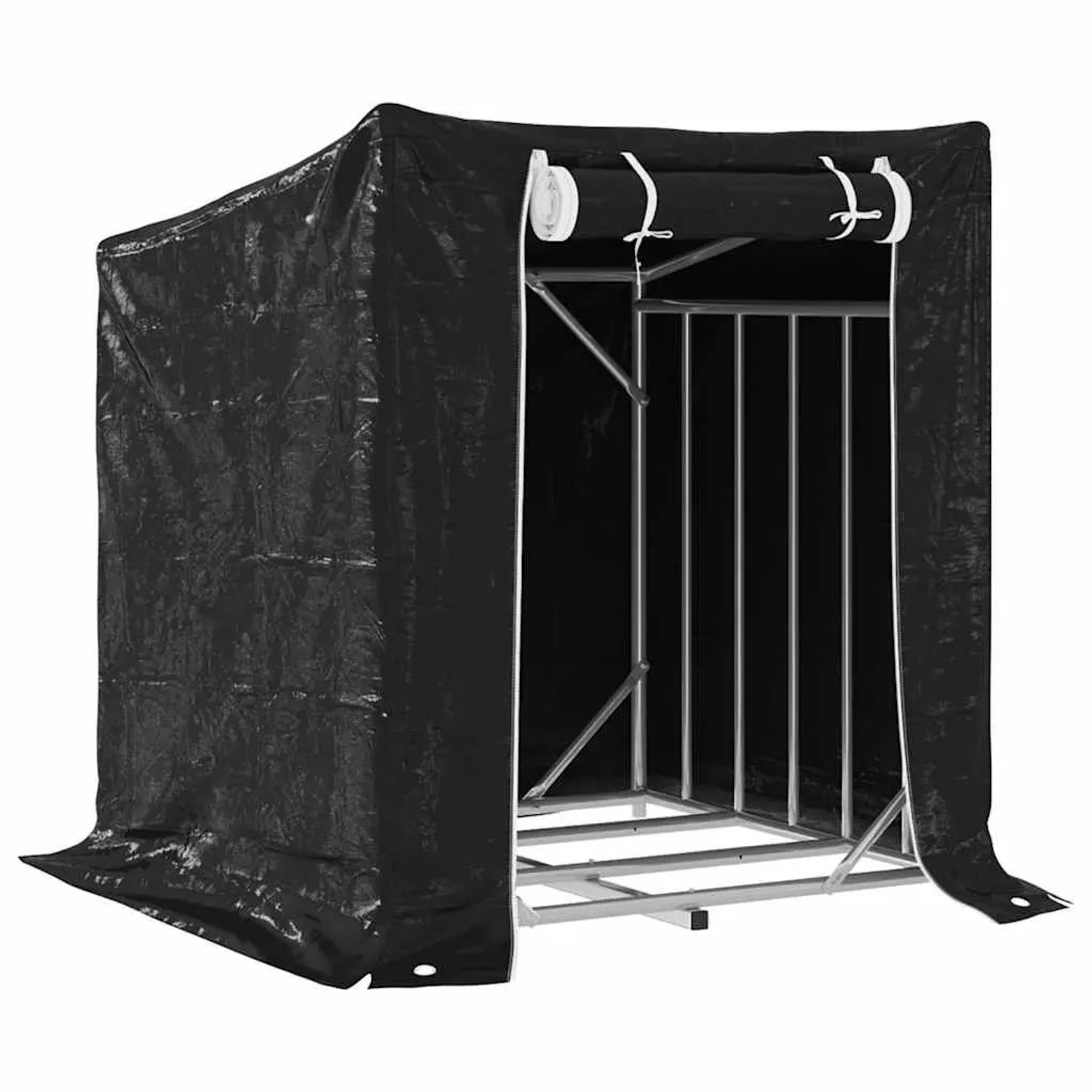 vidaXL Brennholzregal mit Regenschutz 100,5x100,5x110,5 cm 4104939