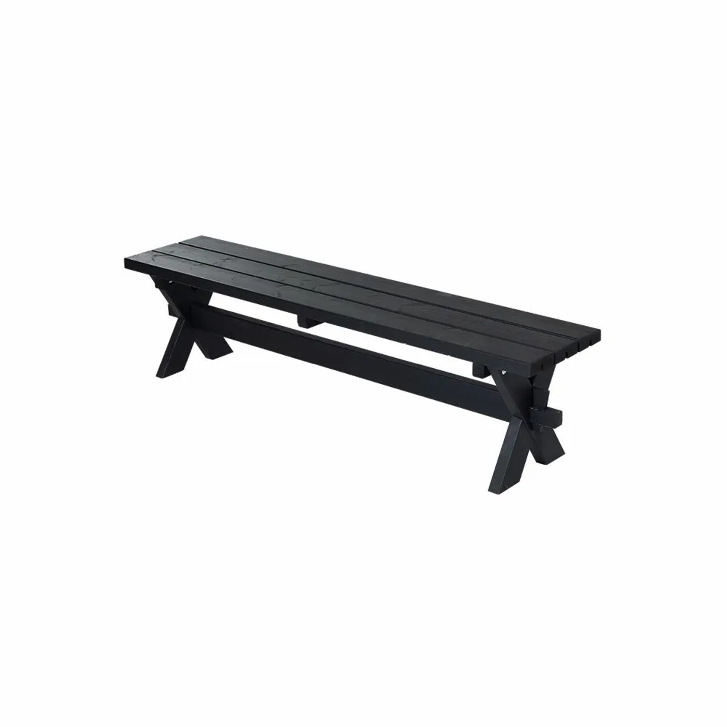 PLUS Nostalgie Gartenbank 177 cm Schwarz