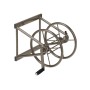 Relaxdays Schlauchtrommel Stahl Braun Wandmontage 36 cm x 55 cm x 50 cm 5 kg