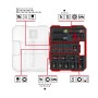 Einhell KFZ Impact Stecknuss Bit Set, 32-teilig im XL Case, 1/2 Zoll, Werkzeugkoffer
