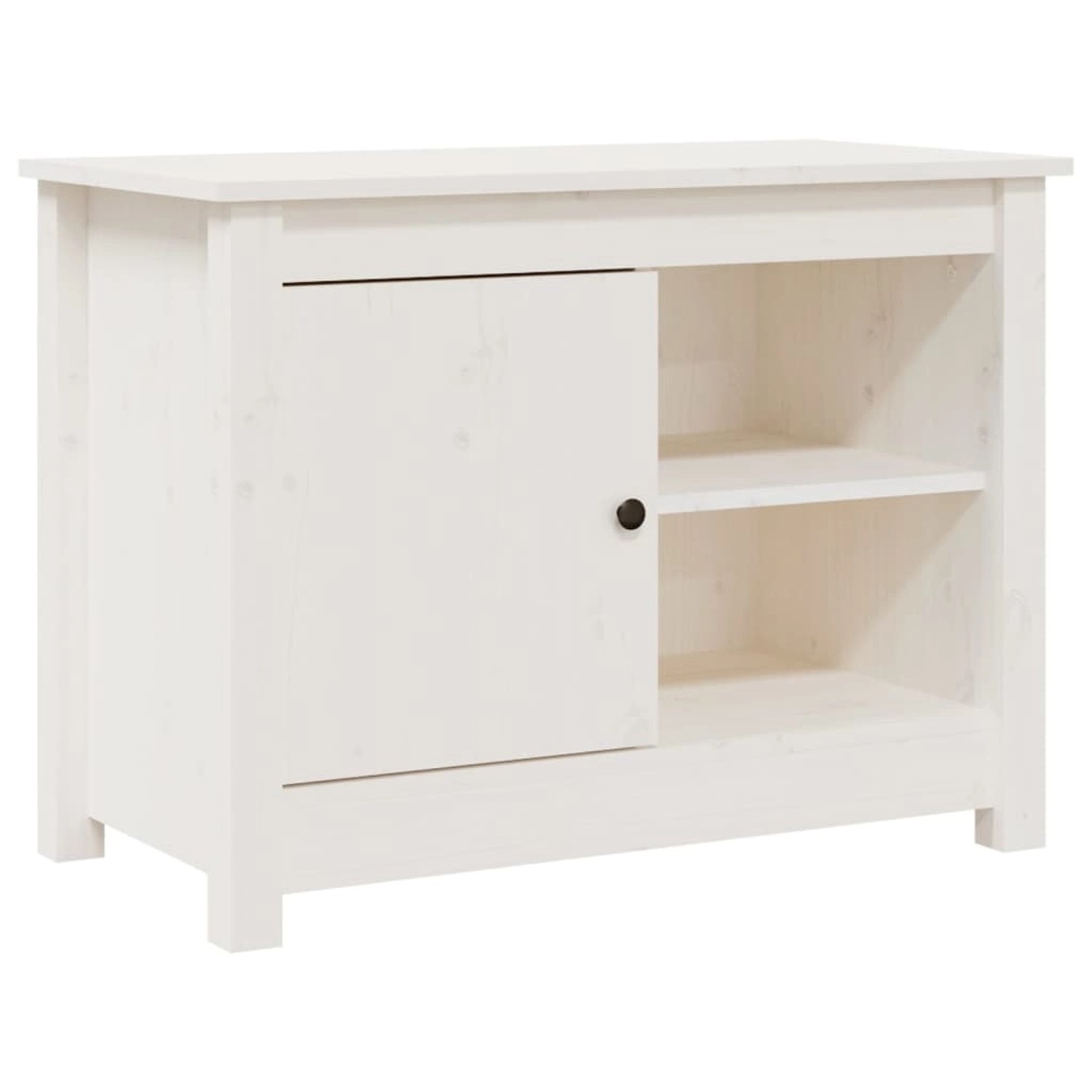 vidaXL TV-Schrank Weiß 70x36,5x52 cm Massivholz Kiefer 814580 günstig online kaufen